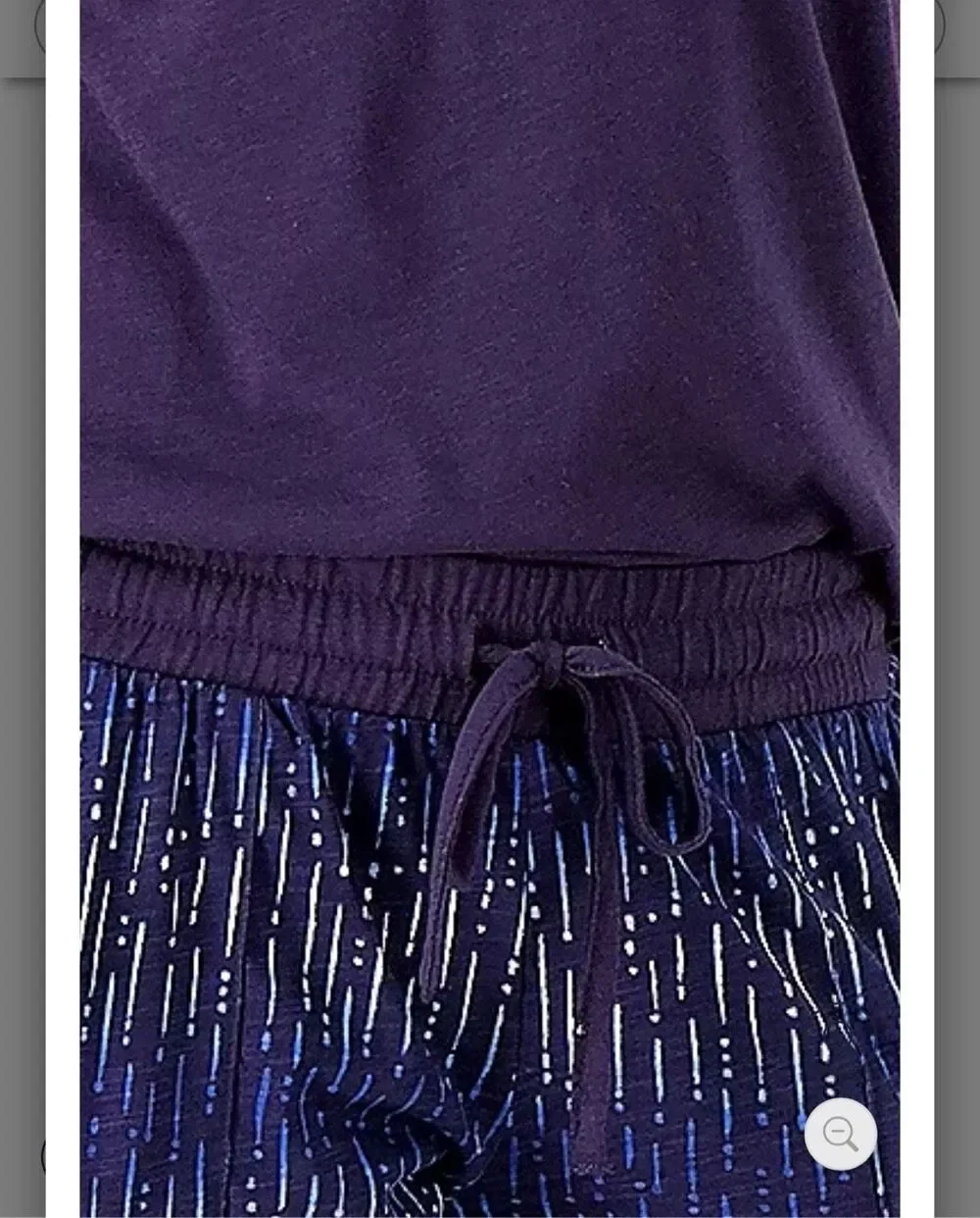 Splendid Slub Jersey Twist Neck Tee Bermuda Short Set Navy Stripe Women’s Medium